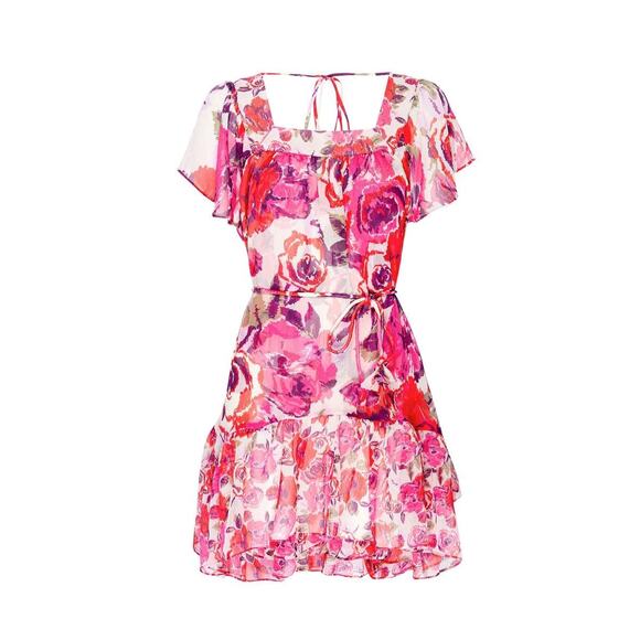 MISA Los Angeles Kasey Coming in Roses Flirty Romantic Flowy Dress NWT M $330 - Picture 3 of 7